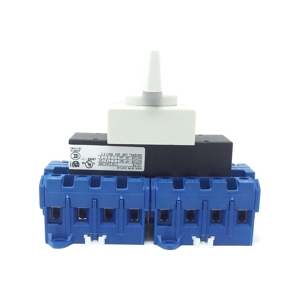 Kraus & Naimer KG20A T904 VE2 - Conmutador (4 pines, 25 A, con posición 1 0 y 2, fijación a presión)