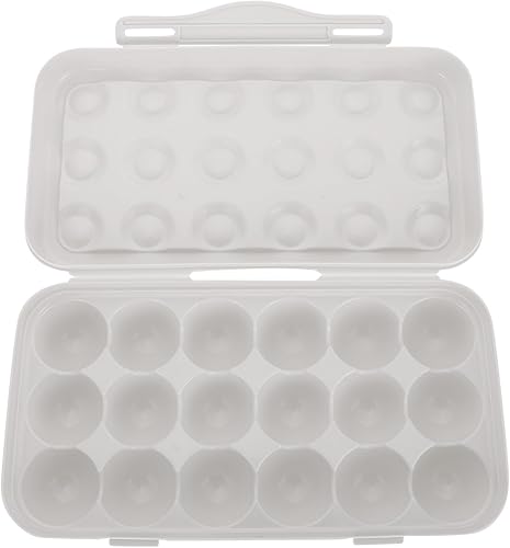 BESTonZON Caja de almacenamiento de huevos 18 recipientes de almacenamiento de huevos Refrigerador Bandeja decorativa orgánica Caja de huevos Caja