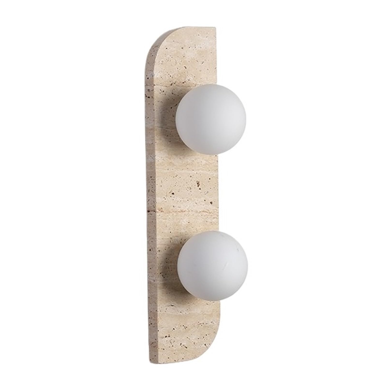 GDBAGKDQK Natural Stone Art Wall Lamp Yellow Travertine LED Sconce White Glass Lampshade Atmosphere Corridor Lighting Bright Lights