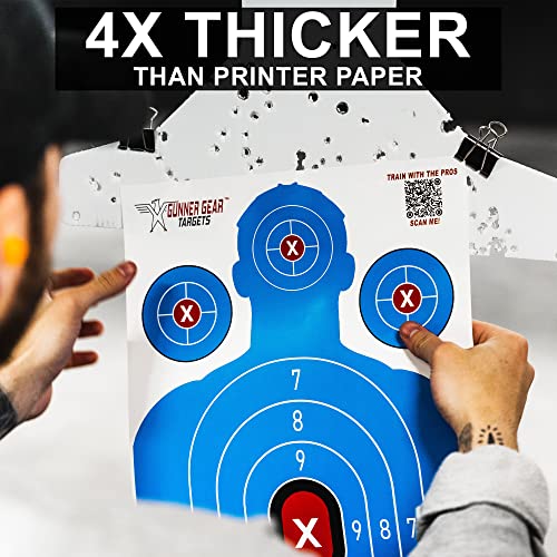 Gunner Gear 25 Pack 12 X 18 Inch Shooting Targets Paper Gun Range Targets For Shooting Handgun Easy To See Silhouette Gun Targets For Shooting Range Bb Gun Targets Airsoft Target Indoor Or Outdoor #TOP5