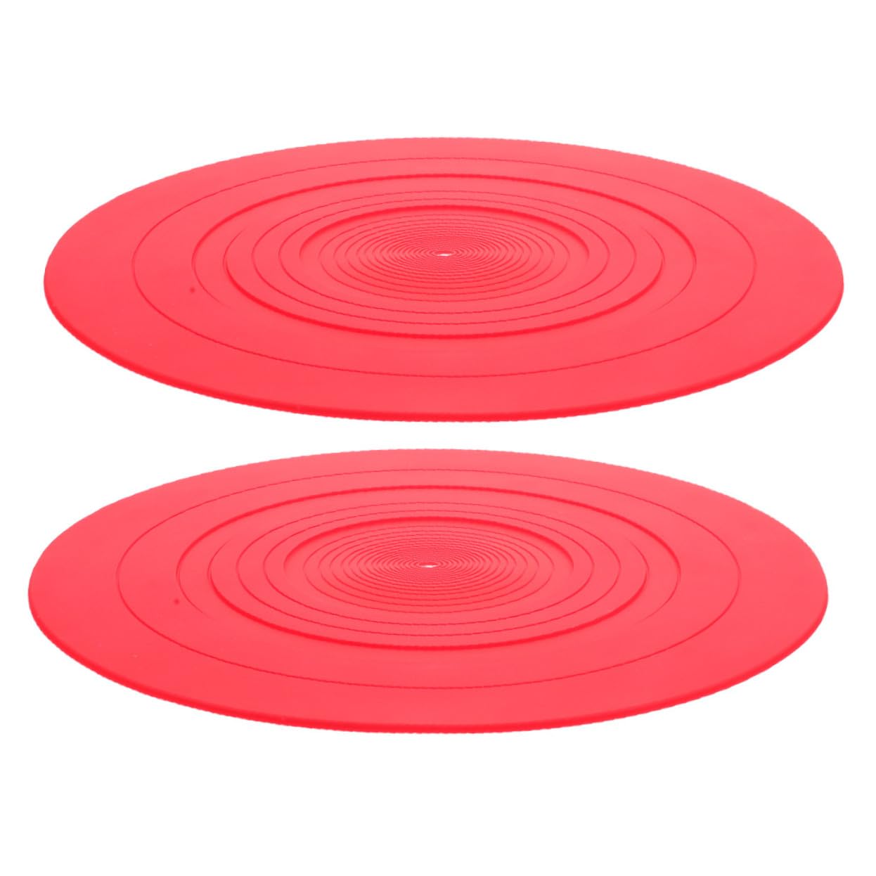 Silikon Plattenspielermatte Rot 2 Stück für Vinyl Player