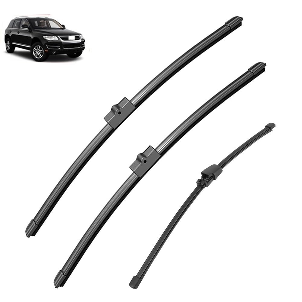 Spazzole tergicristallo per Volkswagen Touareg 7L 2003-2010 Spazzole per Parabrezza Anteriori e Posteriori Accessori per Parabrezza per Auto Copertura Primavera 2008