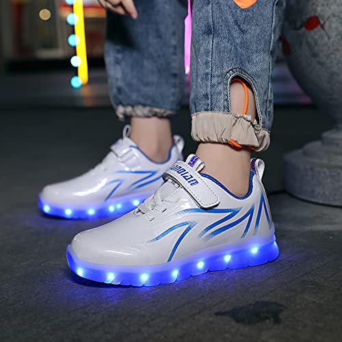 Aizeroth USB Carica 7 Colori LED Scarpe Sportive