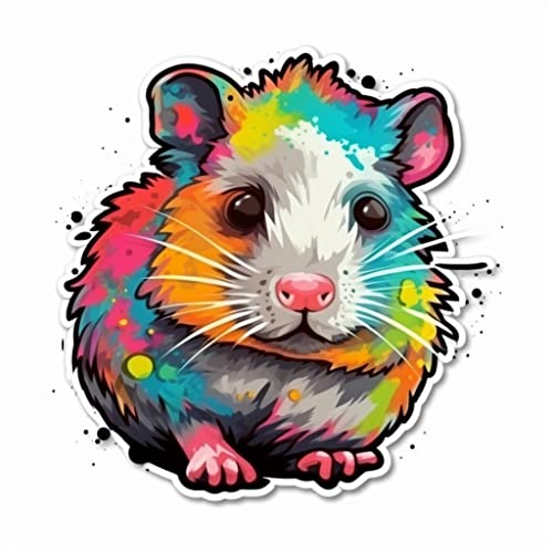 Image of Yoonek Graphics Hamster Vinyl Decal Sticker for Car, Laptop, Tumbler, More. #005586