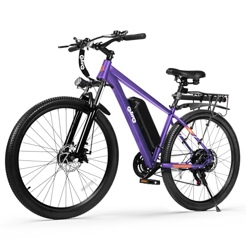 Image of Qlife Electric Bike for Adults /Teens Racer, 20+MPH 21-Speed Peak 1200W Brushless Motor Adult Electric Bicycles, 48V 10.4Ah Removable Battery Mountain Ebike, Up to 55 Miles, 27.5X2.1 Tire E Bike