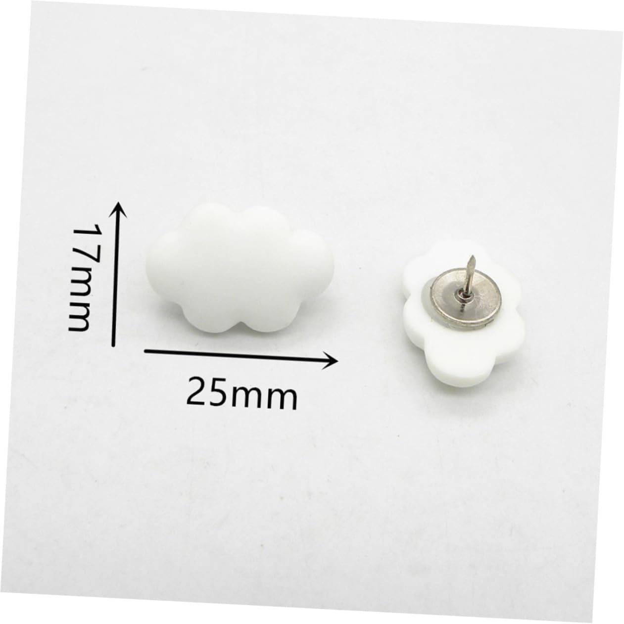 OSALADI 5 Sätze Creme Weiße Wolkenpushpin Stifte Büro Kork Bulletin -Brett Dekorative Stecknadel Planke Dekorative Reißzwecken Pinnnadeln Für Pinnwand Süße Anstecknadel Harz 30 Stück * 5