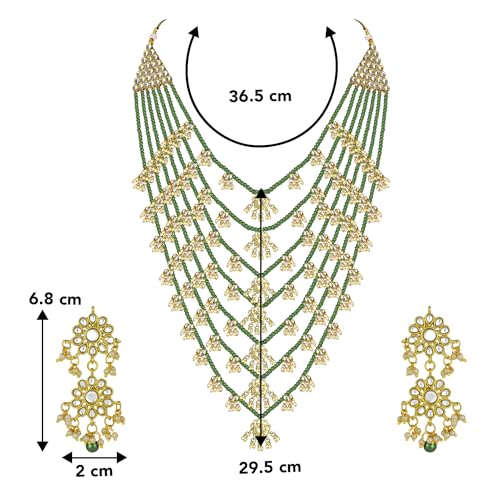 Image of Peora Traditional Multi Layered Necklace & Jewellery Set Gift for Women