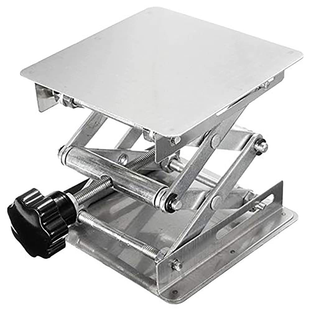 Stainless Steel Lifting Table Manual Control Laboratory Use Lifting Table Jack Desktop Elevator Laboratory Mini Scissor Jack 4 "x 4"