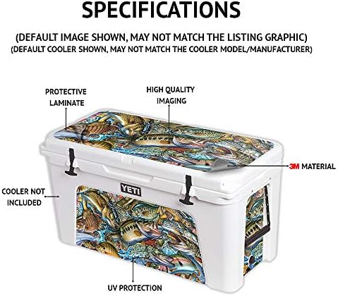 MightySkins Skin Compatible with Yeti Roadie 24 Hard Cooler LID ONLY - Light Waves | Protective Viny wrap | Easy to Apply and Change Styles | Made in The USA image 5