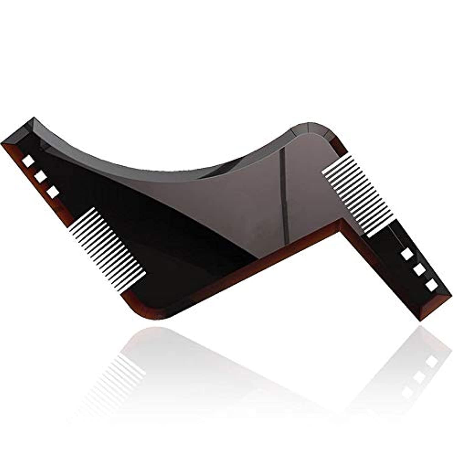 Beard & Mustache Combs - Black ABS Beard Shaping Tool for Men with Facial Hair
