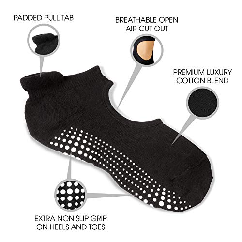 Image of LA ACTIVE Non Slip Yoga Grip Socks - Barre Ballet Pilates Athletic Socks for Men and Women