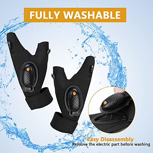 Rechargeable Flashlight Gloves Men Gifts - Led Light Glove Christmas Stocking Stuffers Birthday Fishing Gifts For Dad Women Husband Him Teens Guy Cool Gadgets Tools Stuff For Camping Running Repairing #TOP5