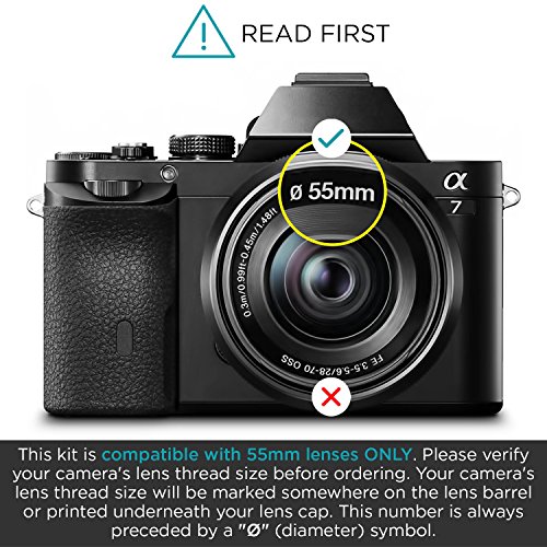 55Mm Altura Photo Uv Cpl Nd4 Lens Filter Kit And Accessory Set For Nikon D3500 D5300 D5600 With Nikkor 18-55Mm Af-P Dx F/3.5-5.6G Vr Lens #TOP1