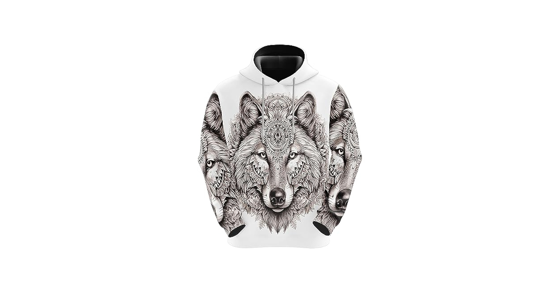 Amazon.com: 228CLOSET Unisex Hoodie 3D Printed Fire Wolf