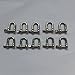 JY-Marine Stainless Steel Mini D Shackle, 4mm, Silver Color,for Paracord Jewelry, Marine Tackle-10 Pieces