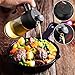 2 in 1 Glass Oil Sprayer & Dispenser,16oz/470ml Olive Cooking, Air Fryer, and Salad, for Kitchen Gadgets and Air Fryer Accessories, w/Stickers (Black)