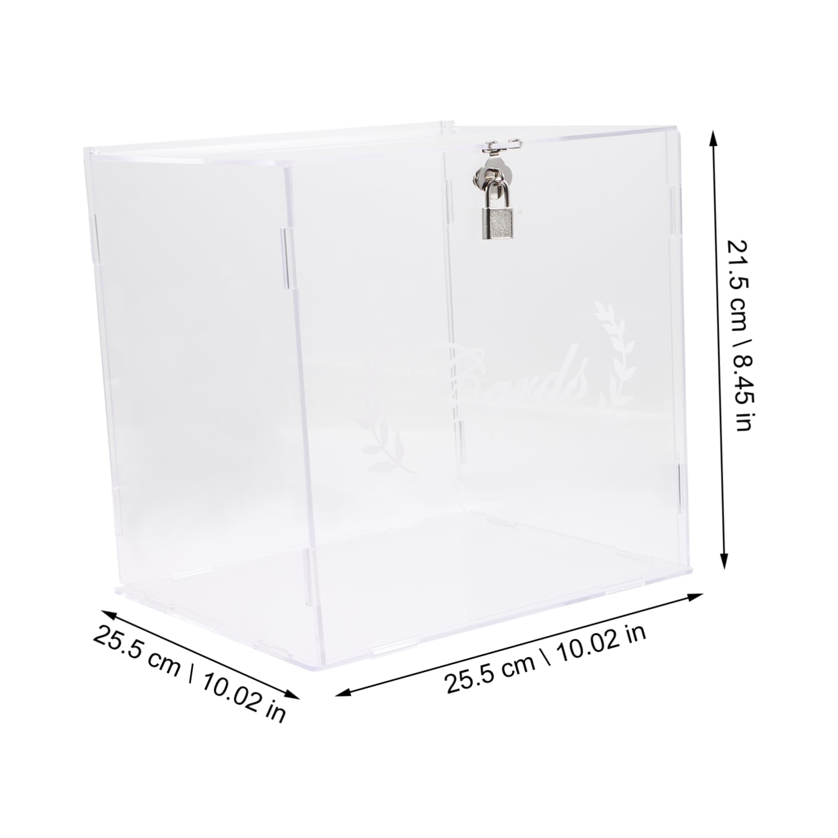 DIYEAH Transparent Acrylic Wedding Card Box Message Holder for Party Supplies Blessing Envelope Box for Weddings Fundraising and Special Occasions