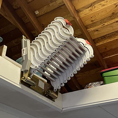 sermair Teleskop-Kletterleiter, faltbare Teleskop-Wandtreppe, Loft-Einstiegsleiter Größe 3-3,00 m, maßgefertigt (H-1,5 m/4,92 ft, Stahl)
