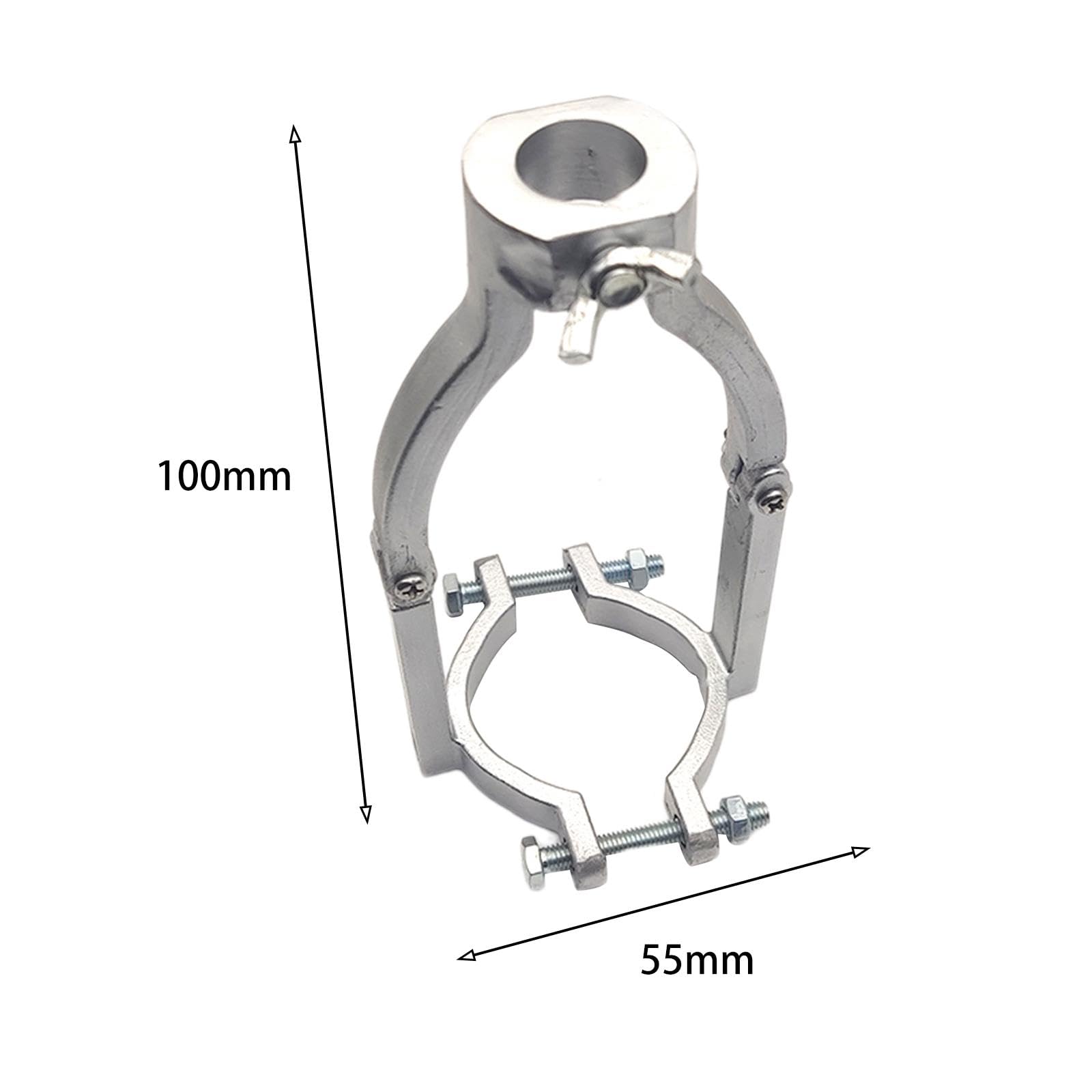 Adaptateur Mèche Carrée Support Adaptateur pour Perceuse Support de Fixation Convertisseur Pince En Acier Inoxydable Accessoire Convenant Au Perçage A, gris