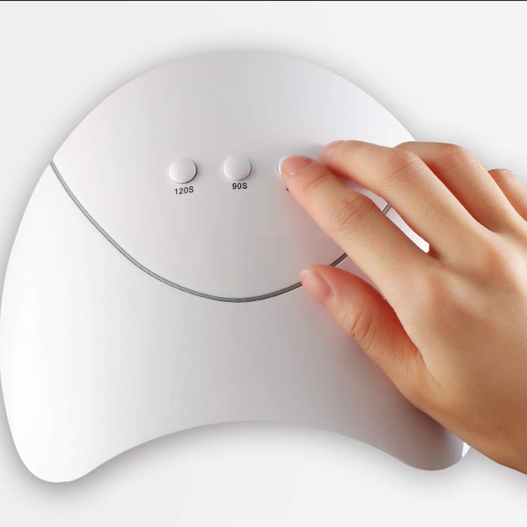 FAXIOAWA Macchina per fototerapia Bianca, Lampada per Unghie LED Gel da 36 W, essiccatori per Unghie per Gel e Lampada polimerizzante per Smalto Normale