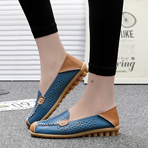 Image of VenusCelia Women's Floral Comfort Walking Flat Loafer