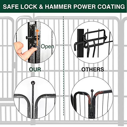 Viscoo Dog Playpen Outdoor, Dog Fence Outdoor 16 Panels 32" Height Bold Metal Dog Pen, Pet Fence For Dogs Outside For Large/Medium/Small Dogs, Portable Dog Fence For Rv Camping,The Yard #TOP3