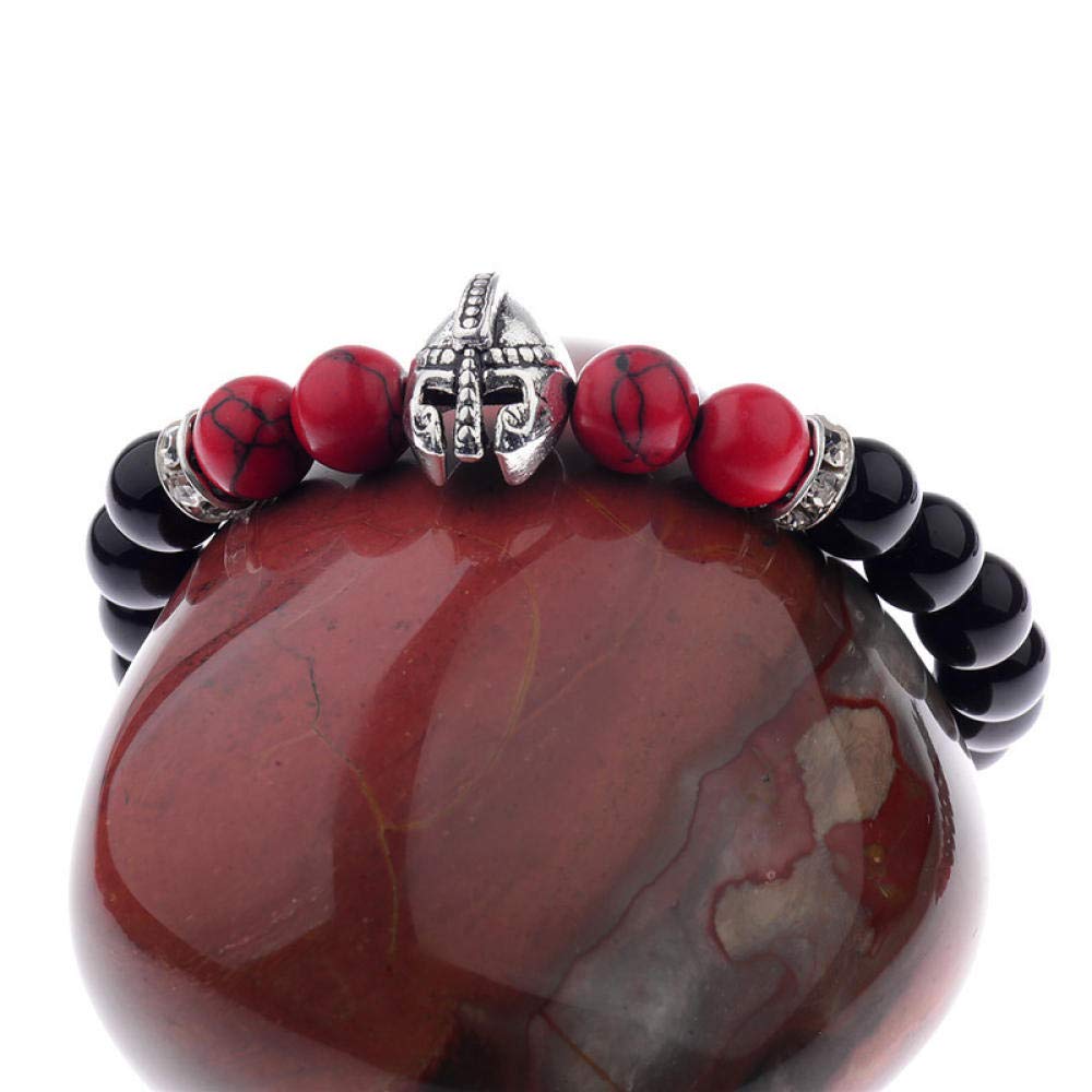 Steinarmband, Naturstein gewebtes Perlen Armband Mode Vulkanstein Achat Perlen Seil Elastisches Armband Natursteinhelm Accessoires Perlen Armband Personalisierte Kleidung Accessoires Schmuck Schmuck