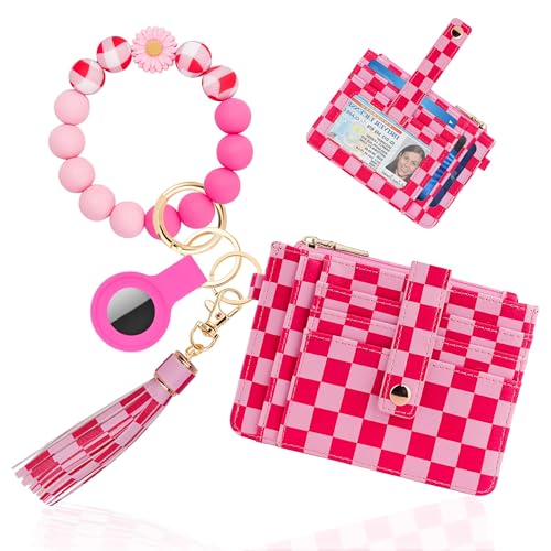 Image of Wristlet Wallet for Women, Keychain Wallet with AirTag Holder