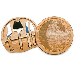 TOSCANA – a Picnic Time brand – Star Wars Death Star Circo Cheese Board and Knife Set – Charcuterie Board Set – Wood…