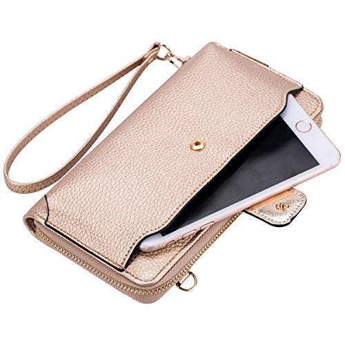 Image of K . A Womens Wristlet Wallet Crossbody Bag Cellphone Purse Handbag RFID Card Slots 2 Strap Wrist