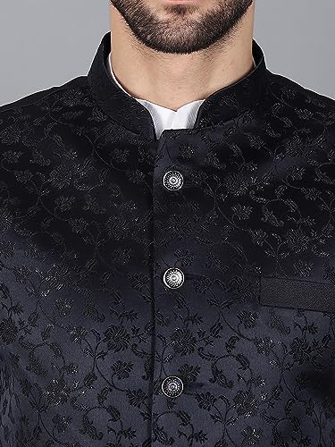 Image of Uri and MacKenzie Men's Silk Blend Kurta Pajama with Designer Ethnic Nehru Jacket /Modi Jacket