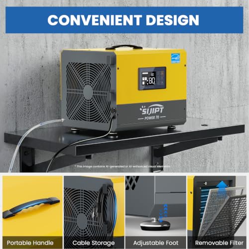 Image of 70 Pints ENERGY STAR Commercial Crawl Space Dehumidifier w /Pump & Drain