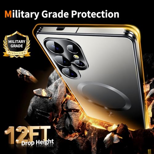 Image of for Samsung Galaxy S25 Ultra Case, Heavy-Duty Slim Design Compatible with MagSafe, Strong Magnetic Shockproof Protection for Screen & Camera Cover Case for Samsung S25 Ultra,Black