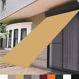 プライバシー保護 日よけ 日よけ バルコニー 1.4x2M HDPE 涼風シェード クールシェード 目隠し効果 紫外線保護 耐候性 家/窓/屋外/パティオ用, クリーム色, 21996
