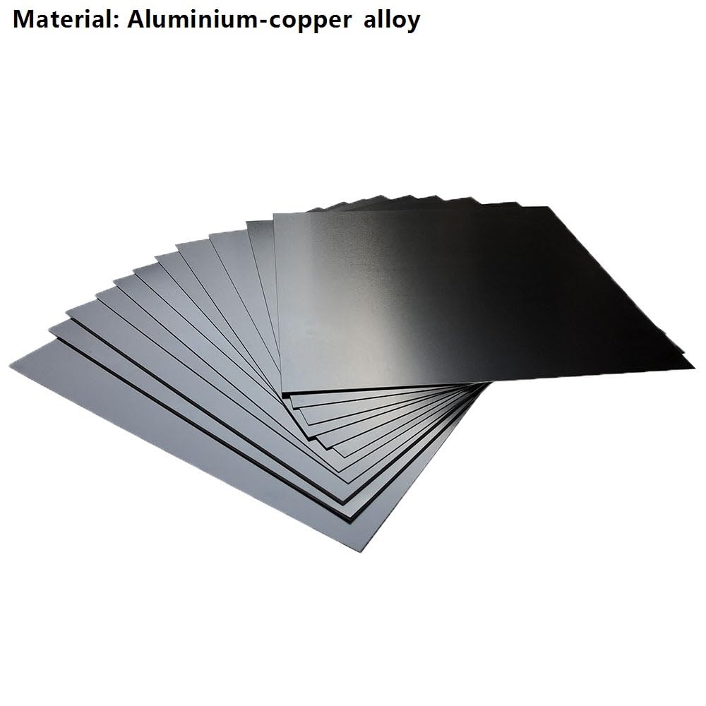 Blacha aluminiowa 5052 300x300mm anodowana płaska płyta do majsterkowania(Black,0.8x300x300mm)