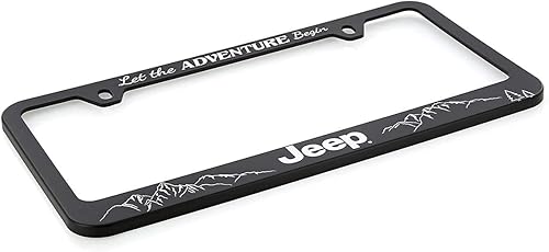 Miniatura 4 de Jeep Soporte de marco de matrícula de plástico negro - Let the Adventure Begin