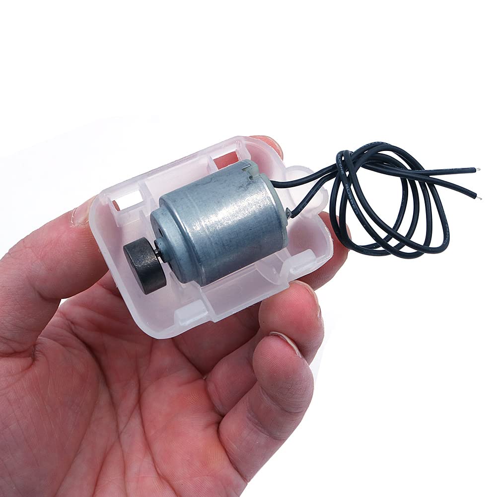 DollaTek 2PCS 260 Mini Micro Motore 12V 6000rpm con Custodia in Plastica Mini Vibrazione Micro Motore Per Massaggio Pad FAI DA TE