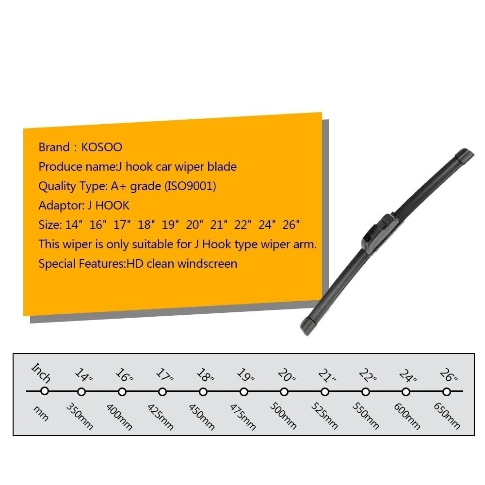 Spazzole tergicristallo per auto Spazzole Tergicristallo Per Auto Tergicristalli Senza Staffa In Gomma Morbida Telaio | Spazzole tergicristalli Tergicristalli senza staffa senza telaio in gomma morbida(Type B 1pcs 16 inch 400mm)