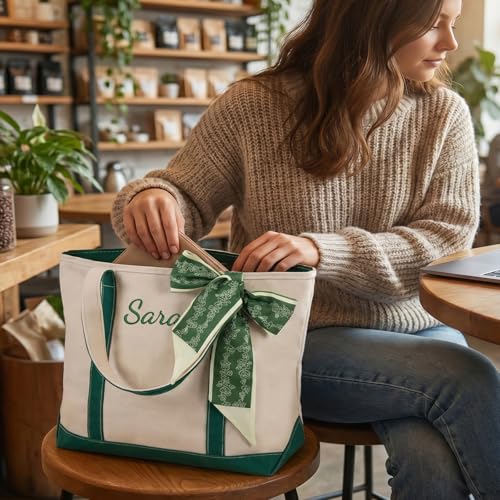 Bolso Tote de Lona Personalizado con Cinta y Bordado miniatura 3