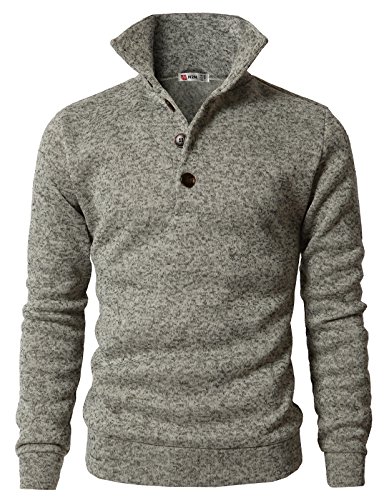 H2H Mens Casual Slim Fit Pullover Sweatshirts Knitted Shirts Napping Inside - Image 3