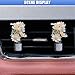 Tuxihapp 2PCS Flowers Car Dashboard Air Vent Trim Clips, Mini Plants Vase Automotive Ornament, Cute Artificial Flower Car Vent Decorative Clip, Vehicle Interior Decoration Accessory (White)