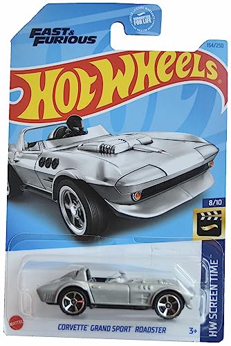 Hot Wheels Corvette Grand Sport Roadster HW Screen Time 8/10 [Silver] 154/250