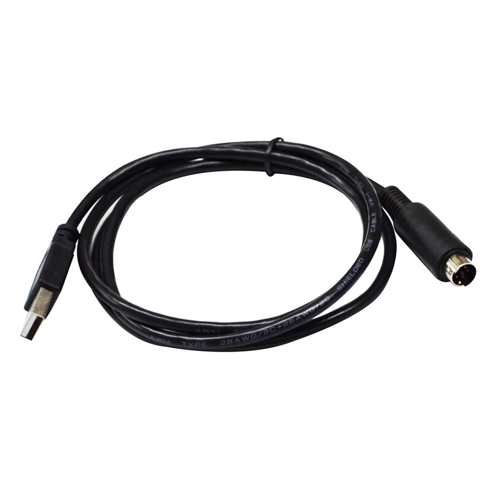 Adattatore da USB A 2.0 A Mini DIN 7 Pin Maschio I/O Tastiera Midi Cavo Estensione Dati PC(5m)