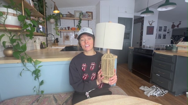 Image of OYEARS 21 inch Boho Table Lamps Set of 2 for Living Room, Bedside Lamps for Nightstand, Rattan Lamp for Bedroom, Farmhouse Table Lamps for Boho Decor, End Table, Retro, Brown