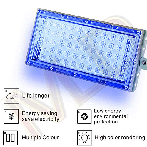 Image of MLD 20W Led Flood Light AC 220V Waterproof Brick focus Flood lights for indoor outdoor Lights | Blue | 20 Watt | Pack Of 7