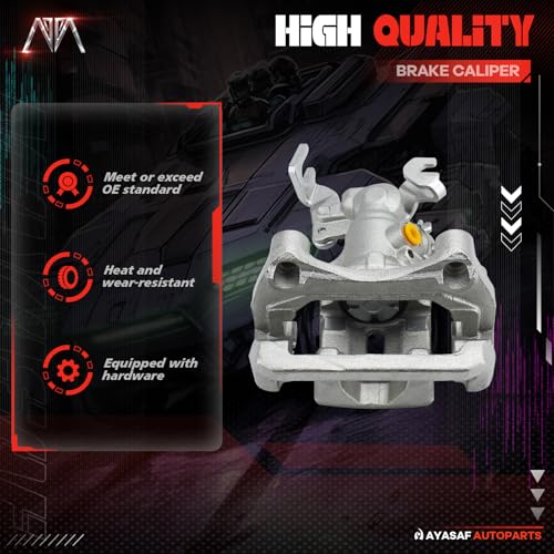 Image of 18B5003 Rear Right Disc Brake Caliper Assembly with Hardware | Compatible with Lincoln 2006 Zephyr, 2007-2012 MKZ, Ford 2006-2012 Fusion, 2006-2013 Mazda 6, Mercury 2006-2011 Milan