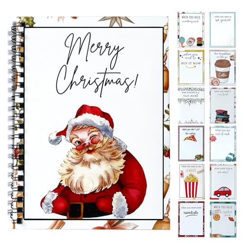 Christmas Gift Card Book, 5x7 Inch DIY Spiral Bound with Surprises, College Survival Gift Card Book Holder, DIY Personalized Xmas Gifts for Family, Friends, Students