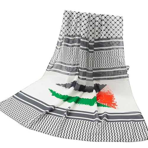Fashion Keffiyeh – Cotton Head Neck Scarf –Arab Shawl Scarf for Women Girls – Palestine Style and Flag