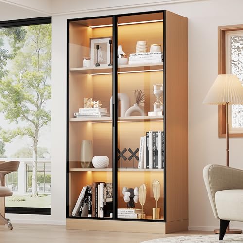 Aspecto de roble 70 �  40 �  160 cm: vitrina