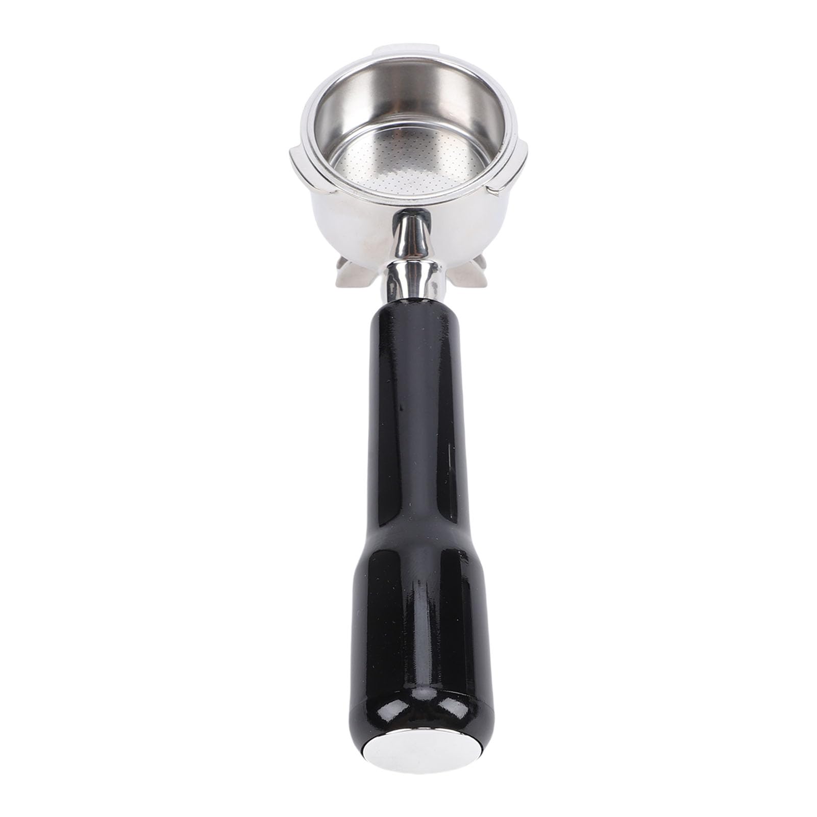 Generic Portafiltro Senza Fondo da 51 Mm, Portafiltro a 3 Orecchie, Cestello Filtrante in Acciaio Inossidabile per Barsetto, Donlim, Derlla, Macchina per caffè Espresso ACA (BLACK)